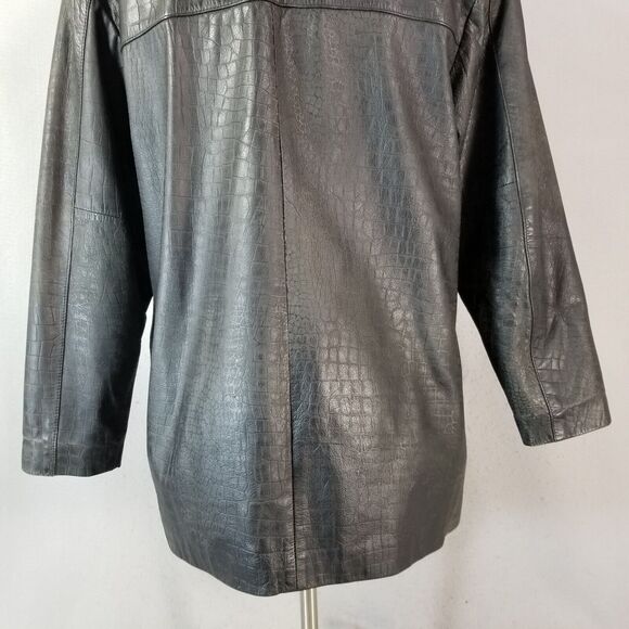 Deerskin Trading Post leather blazer sport coat jacket men's Medium black - Picture 12 of 15